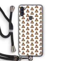 Poop emoji: Samsung Galaxy A11 Transparant Hoesje met koord