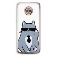 Cool cat: Motorola Moto G6 Transparant Hoesje - thumbnail