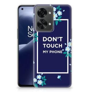 OnePlus Nord 2T Silicone-hoesje Flowers Blue DTMP