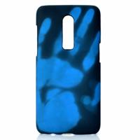 Plak de huid + PC thermische sensor verkleuring geval voor een plus 6 (zwart blauw)