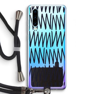 Marrakech Zigzag: Huawei P30 Transparant Hoesje met koord