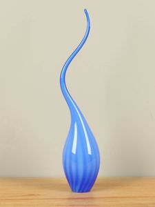 Glazen druppel blauw, 43 cm, B014