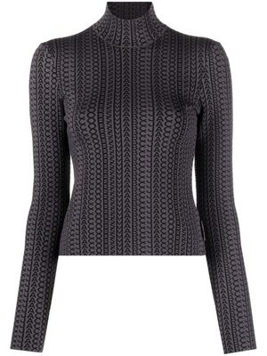 Marc Jacobs pull The Monogram à col montant - Gris