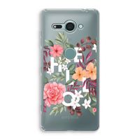 Hello in flowers: Sony Xperia XZ2 Compact Transparant Hoesje