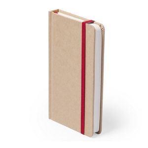 Luxe schriftje/notitieboekje rood met elastiek A6 formaat   -