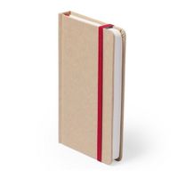 Luxe schriftje/notitieboekje rood met elastiek A6 formaat   - - thumbnail