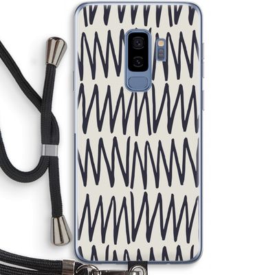 Marrakech Zigzag: Samsung Galaxy S9 Plus Transparant Hoesje met koord