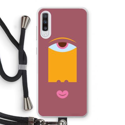 Mono V: Samsung Galaxy A70 Transparant Hoesje met koord