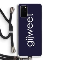 Gijweet: Samsung Galaxy S20 Plus Transparant Hoesje met koord
