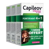 Nutreov Capileov Versteviger 4in1 Haar & Nagels Promopack 3x 30Capsules