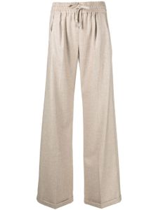 Kiton pantalon en cachemire à coupe ample - Marron