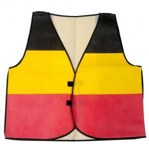 België Supportersvest zwart/geel/rood one size