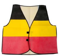België Supportersvest zwart/geel/rood one size
