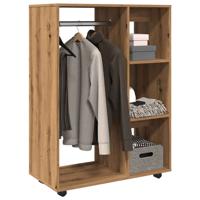Kledingkast 80x40x110 cm bewerkt hout artisanaal eikenkleur Kledingkast 80x40x110 cm bewerkt hout artisanaal eikenkleur