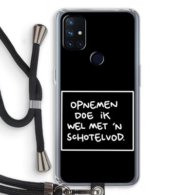 Schotelvod: OnePlus Nord N10 5G Transparant Hoesje met koord