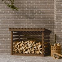 Haardhoutrek 108x73x79 cm massief grenenhout honingbruin - thumbnail