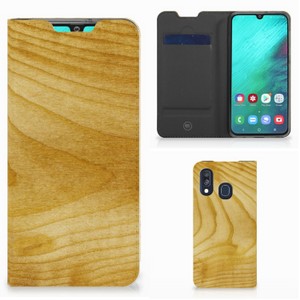 Samsung Galaxy A40 Book Wallet Case Licht Hout