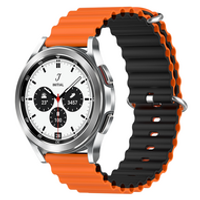 Ocean Style bandje - Oranje / zwart - Samsung Galaxy Watch 4 Classic - 42mm & 46mm