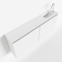 Toiletmeubel Mondiaz Ture | 120 cm | Meubelkleur Talc | Eden wastafel Talc Rechts | 1 kraangat