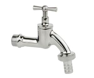 Kirchhoff Messing uitlaatventiel met T-greep, chroom, 1/2"ET x 3/4"ET x 1/2"mondstuk - 98619018
