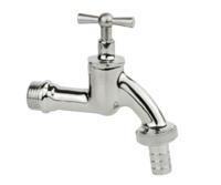 Kirchhoff Messing uitlaatventiel met T-greep, chroom, 1/2"ET x 3/4"ET x 1/2"mondstuk - 98619018