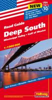 Wegenkaart - landkaart 10 Deep South USA, Mississippi Valley & Gulf of Mexico | Hallwag Wegenkaart - landkaart 10 Deep South USA, Mississippi Valley & Gulf of Mexico | Hallwag