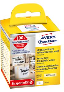 Avery-Zweckform Rol met etiketten Compatibel vervangt DYMO 1976414 59 x 102 mm Folie Wit 50 stuk(s) Permanent hechtend Universele etiketten A1976414