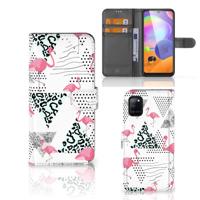 Samsung Galaxy A31 | Telefoonhoesje | Met pasjeshouder | Flamingo Triangle