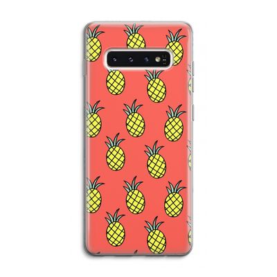 Ananas: Samsung Galaxy S10 4G Transparant Hoesje