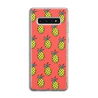 Ananas: Samsung Galaxy S10 4G Transparant Hoesje