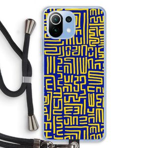 Majorelle Blue Print: Xiaomi Mi 11 Lite Transparant Hoesje met koord