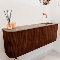 Toiletmeubel Mondiaz Joya Dlux | 111.6 cm | Meubelkleur Ruby | Faye wastafel Arena Wasbak Rechts | Zonder kraangat(en)