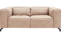 Goossens Bank Calvin bruin, micro leer, 2-zits, modern design