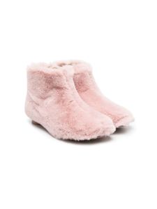 MM6 Maison Margiela Kids bottines Tabi en fourrure artificielle - Rose