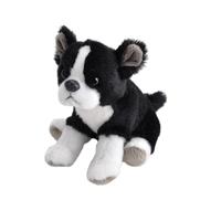 Wild Republic hond - Pluche knuffel Boston Terrier hond - van 13 cm - zwart - Eco-lijn