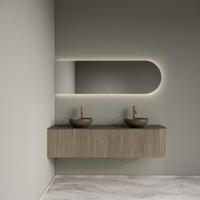 Badkamermeubelset Gliss Design Alluro 160 cm Links Corn Silk