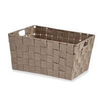 Kast/badkamer opbergmandjes beige 30 x 20 x 14 cm   -