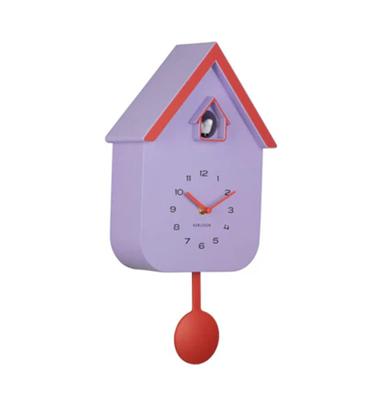 Karlsson Wandklok Dupla Color Cuckoo (Paars) Ø21.5cm