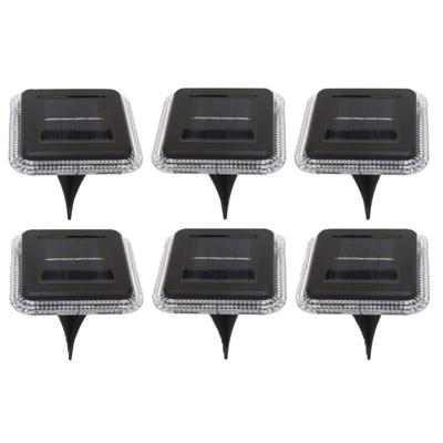 Buiten lampje/prik spots - 6x - solar verlichting - tuinpad/plant verlichting - LED - 10 cm