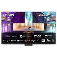 Philips 55OLED908/12 AMBILIGHT tv, Ultra HD OLED, Ambilight 3 net gen., Google TV, Ultra HD Premium, P5 AI Perfect Picture 139,7 cm (55") 4K Ultra HD Wifi Metallic - thumbnail