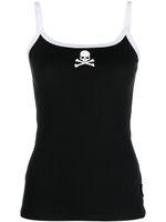 Philipp Plein débardeur nervuré Skull & Bones - Noir