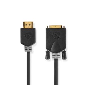 Nedis HDMI Kabel | HDMI | DVI-D 24+1-Pins Male | 2 m | 1 stuks - CCBW34800AT20 CCBW34800AT20