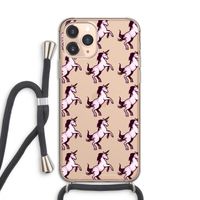 Musketon Unicorn: iPhone 11 Pro Transparant Hoesje met koord