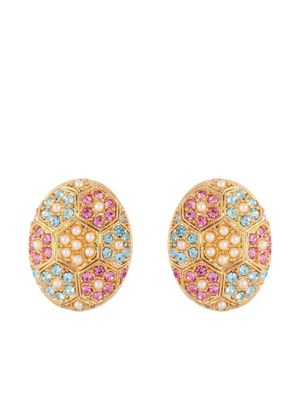 Susan Caplan Vintage x D'Orlan boucles d'oreilles serties de cristal (années 1980)