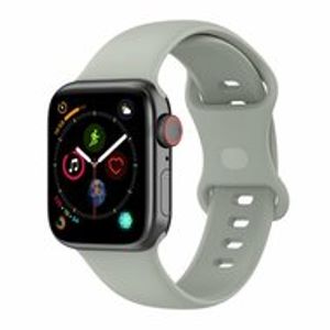 Siliconen sportbandje - Grijs - Maat: M/L - Geschikt voor Apple Watch 38mm / 40mm / 41mm