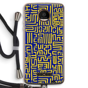 Majorelle Blue Print: Motorola Moto Z Force Transparant Hoesje met koord