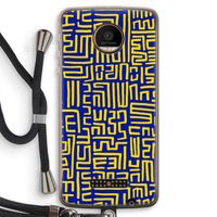 Majorelle Blue Print: Motorola Moto Z Force Transparant Hoesje met koord