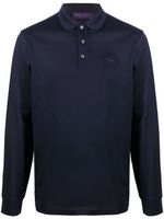 Ralph Lauren Purple Label polo manches-longues à logo - Bleu