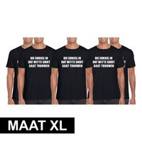 5x Vrijgezellenfeest Die sukkel gaat trouwen shirt heren Maat X