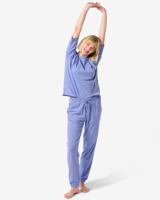 140 Dames Pyjamabroek Katoen Blauw (blauw)